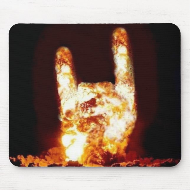 Fire Devil Horns Customised Mouse Pad (Front)