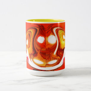 Fire devil Two-Tone coffee mug