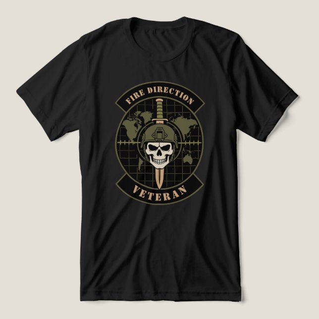 Fire Direction Veteran Tri-Blend Shirt (Design Front)