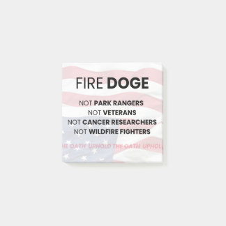 Fire DOGE Not Rangers Cancer Research Veterans Post-it Notes