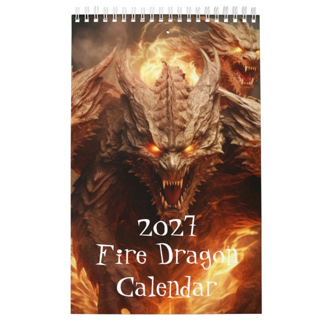 Fire Dragon Calendar 2027 (Cover)