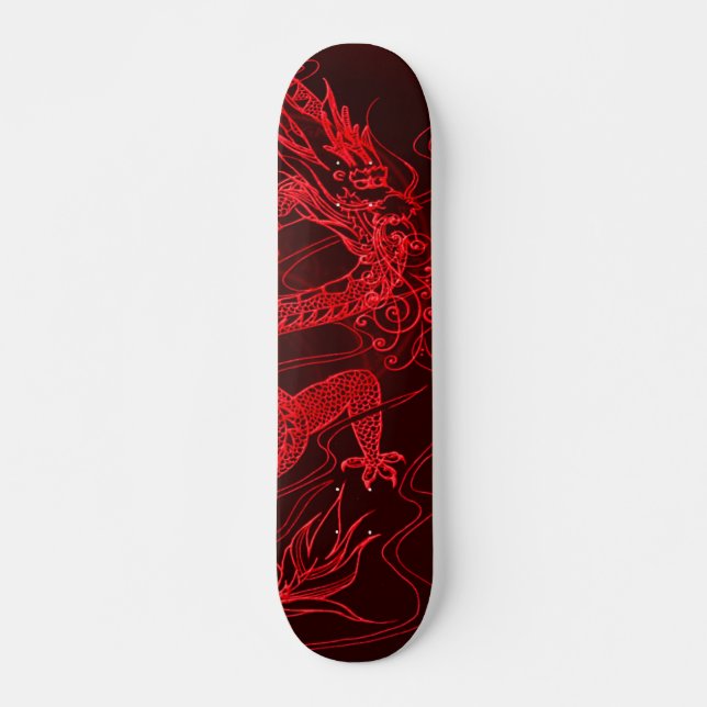 Fire Dragon Element Custom Pro Park Board Skateboard (Front)