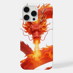 Fire Dragon Fantasy Art Design, Mythical Creature  iPhone 15 Pro Max Case