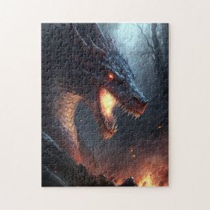 Fire Dragon Fantasy Art Jigsaw Puzzle