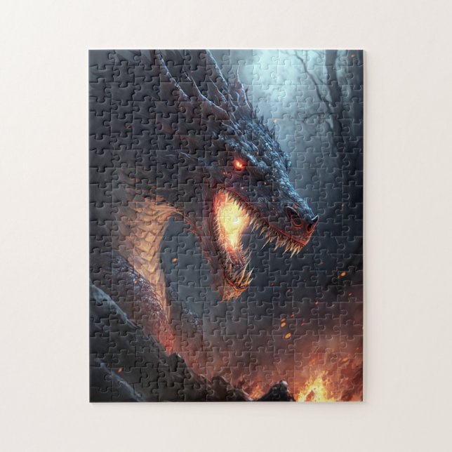 Fire Dragon Fantasy Art Jigsaw Puzzle (Vertical)