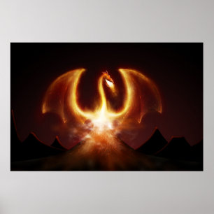 Fire Dragon Poster