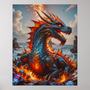 Fire Dragon Poster