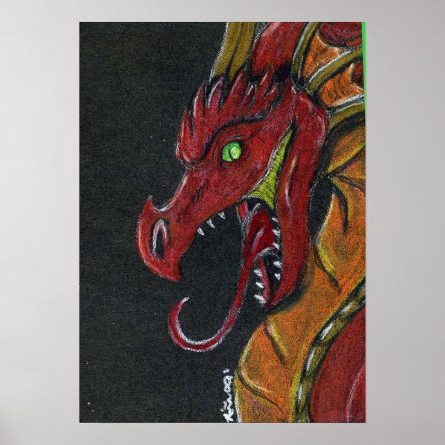 Fire Dragon Poster Print (Front)