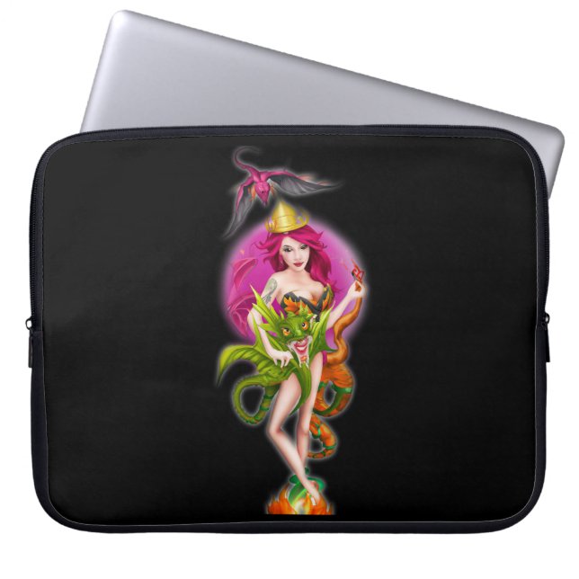 Fire Dragon Princess Laptop Sleeve (Front)