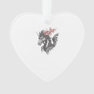 Fire Dragon Unicorn Hybrid (1) Ornament