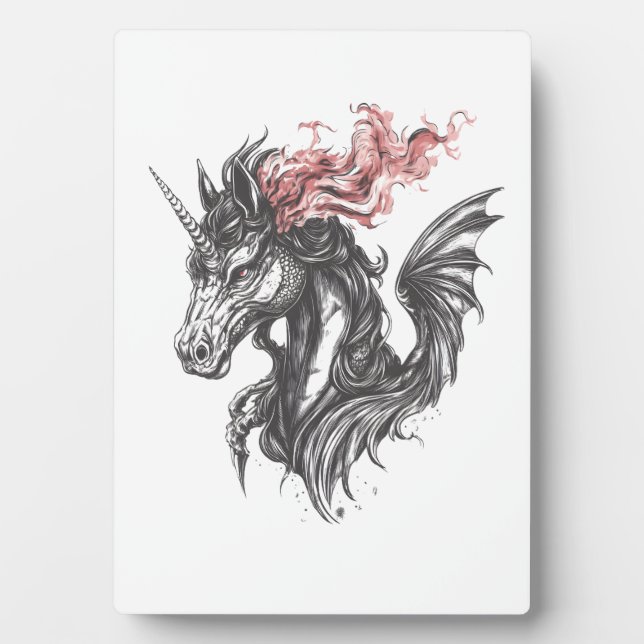Fire Dragon Unicorn Hybrid (1) Plaque (Front)
