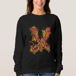Fire Dragon with dragon fire and fire breathing dr Sweatshirt
