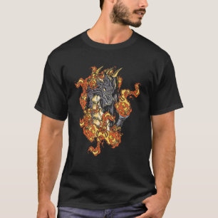 Fire Dragon with dragon fire and fire breathing dr T-Shirt
