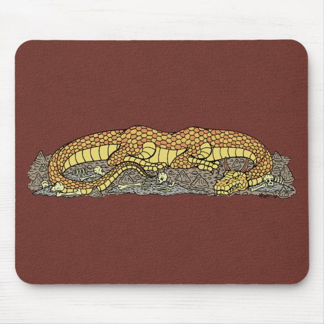 Fire Drake at Rest Mouse Pad (Front)