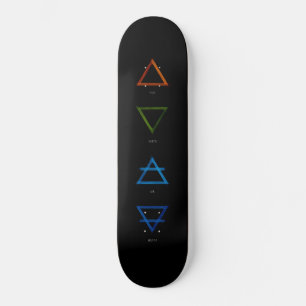 Fire, earth, air, and water are the four elements  skateboard