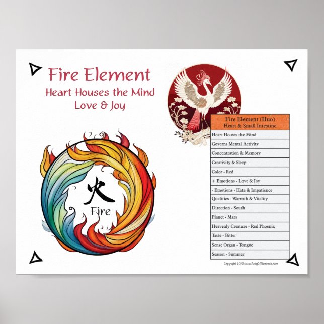 Fire Element Acupuncture Poster (Front)