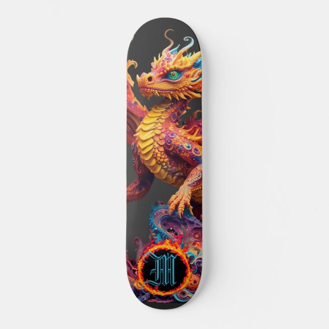 *~*  Fire Element AP88 Elemental Dragon Fierce Skateboard (Front)