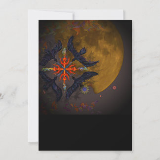 Fire element digital surreal holiday card