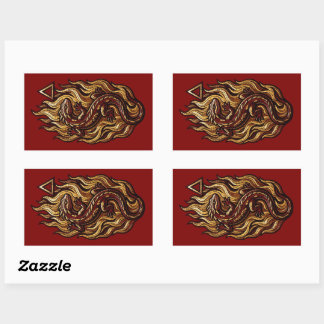 Fire Element Rectangular Sticker