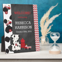 Fire Engin Baby Shower Poster