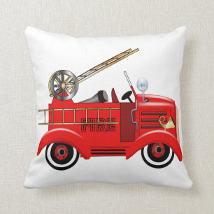 Fire Engine "add your own Name" Cushion
