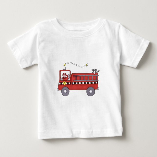 Fire Engine Baby T-Shirt (Front)