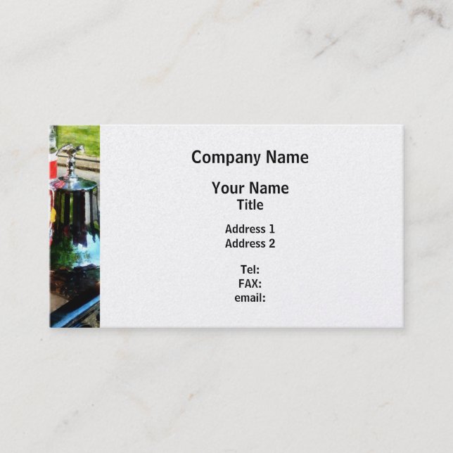 Fire Engine Bell - Platinum Finish Business Card (Front)