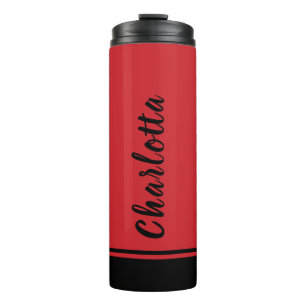 Fire Engine Black   Elegant   Minimal   Customised Thermal Tumbler