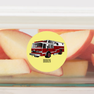 Fire engine cartoon illustration
