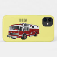 Fire engine cartoon illustration