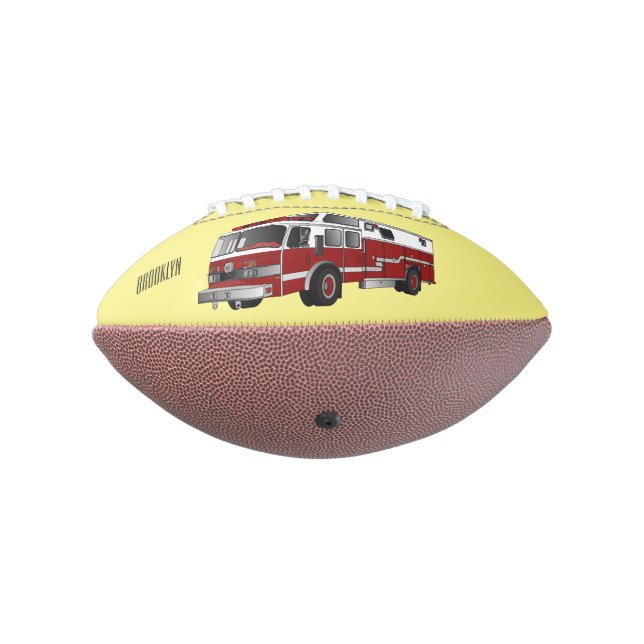 Fire engine cartoon illustration football (Rotated 270)
