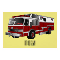 Fire engine cartoon illustration