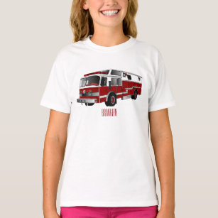 Fire engine cartoon illustration T-Shirt