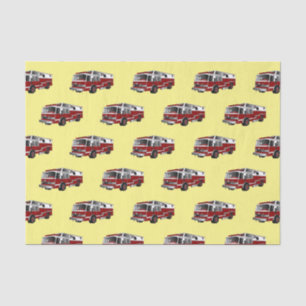 Fire engine cartoon illustration tissue paper