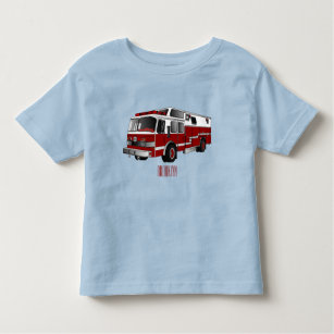 Fire engine cartoon illustration toddler T-Shirt