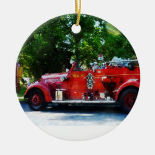Fire Engine Ceramic Ornament