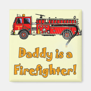 Fire Engine Daddy Firefighter T-shirts and Gifts Magnet