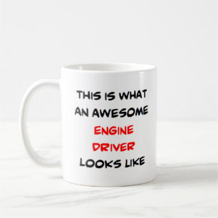 fire engine driver, awesome coffee mug