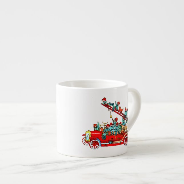 Fire engine espresso mug (Front Right)