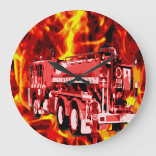 Fire Engine Fire Storm, Wall Clock