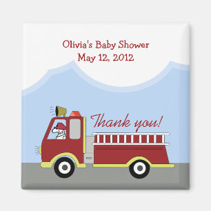 Fire Engine Fire Truck Customised Favour Magnet