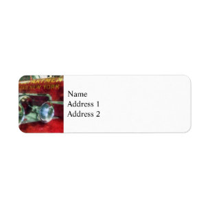 Fire Engine Horns and Bell Return Address Label