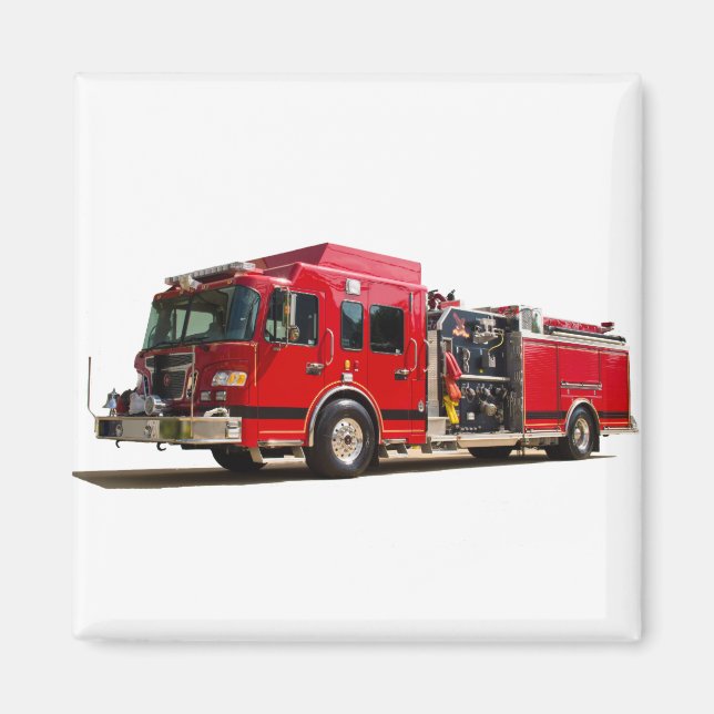 Fire Engine image for Square-Magnet Magnet (Front)