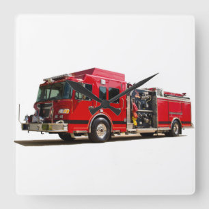 Fire Engine image for Square-Wall-Clock Square Wall Clock