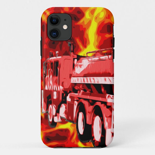 Fire Engine Oil Painted, Case-Mate iPhone Case (Back)