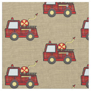 Fire Engine Plaid Fabric