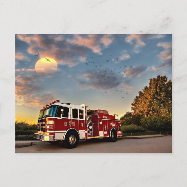 Fire Engine Postcard (Front)