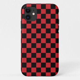 Fire Engine Red and Black Chequered Vintage Case-Mate iPhone Case