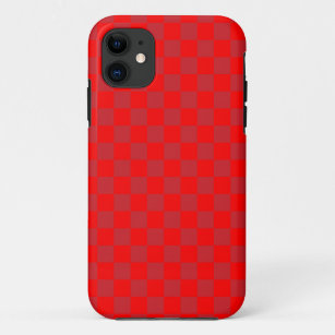 Fire Engine Red and Red Chequered Vintage Case-Mate iPhone Case