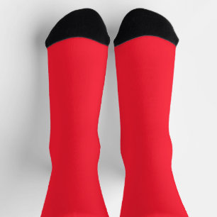 Fire Engine Red Premium Sports Dress Crew Socks